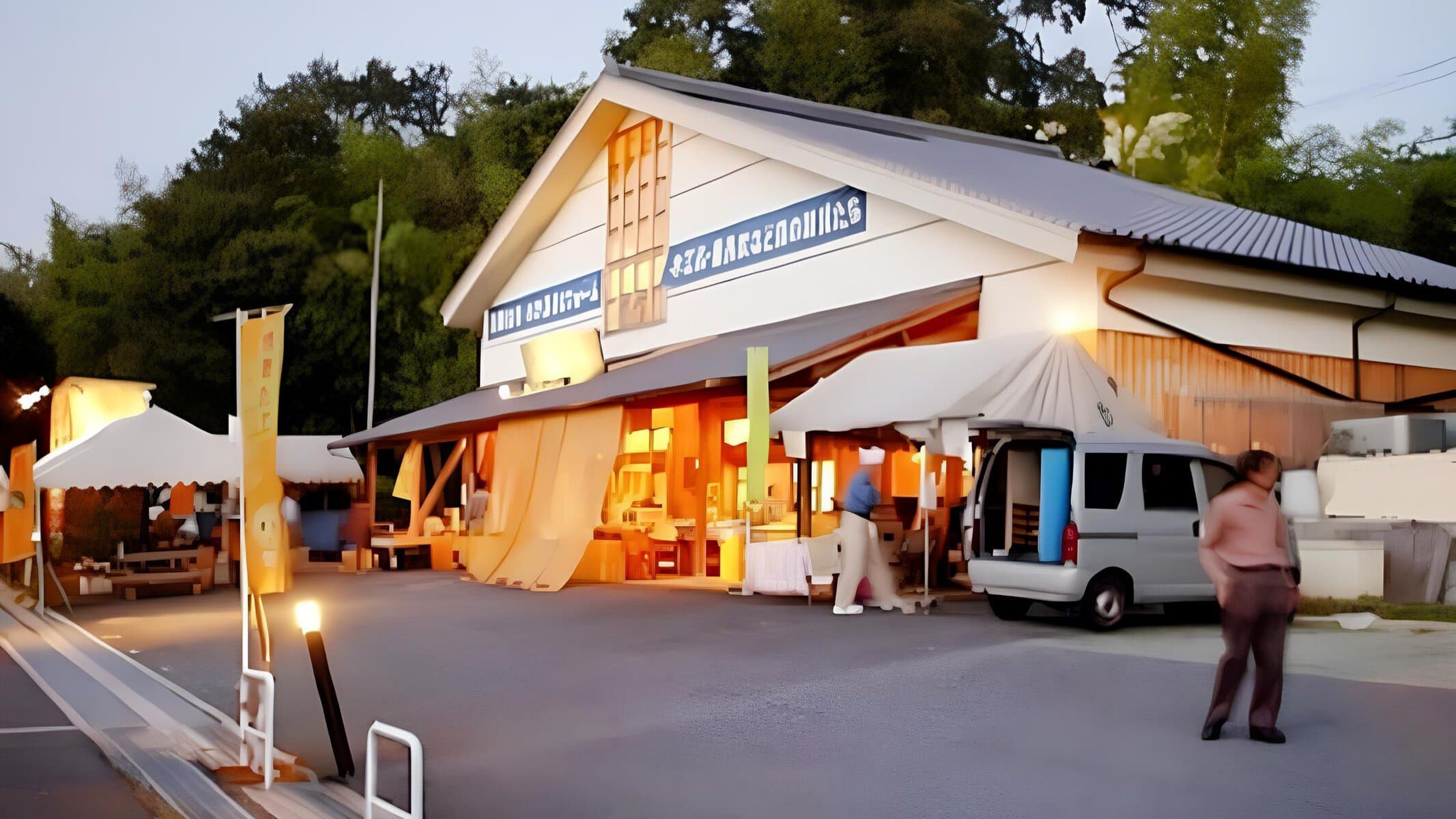 売場30坪・社員2名体制で運営していた当時の産直店の外観